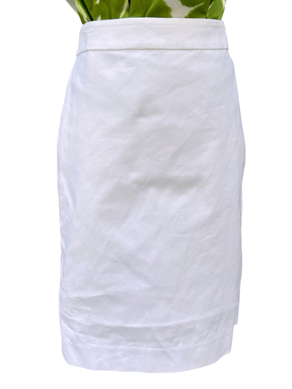 J. Crew White Cotton Pencil Skirt Lined Size 6